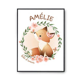 Affiche Amélie Bébé d'amour Renard - Planetee