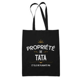 Tote Bag Noir Tata ne plaisante pas - Planetee