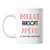 Mug Airsoft C'est ma Routine Blanc - Planetee