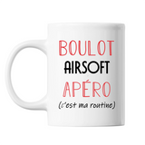 Mug Airsoft C'est ma Routine Blanc - Planetee