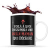 Mug noir Qui Dechire Belle-Maman - Planetee