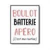 Affiche Batterie C'est ma Routine - Planetee