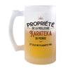 Chope de Bière Propriété de la Meilleure Karateka - Planetee