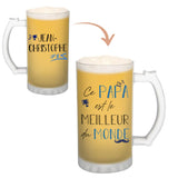 Chope de bière Jean-Christophe Meilleur Papa du Monde - Planetee