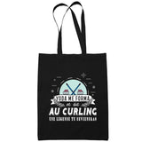 Sac Tote Bag Curling Légende tu deviendras Noir - Planetee