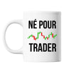 Mug né pour traider Blanc - Planetee