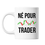 Mug né pour traider Blanc - Planetee