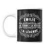 Mug Prénom Emilie La Déesse La Légende - Planetee