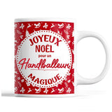 Tasse Noël Handballeur homme Rouge - Planetee