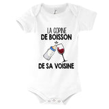 Body bébé La copine de boisson de sa voisine Vin - Planetee