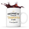 Mug blanc Propriété du Meilleur Charpentier - Planetee