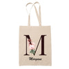 Tote Bag beige Morgane Lettre Fleur - Planetee