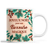 Tasse Noël Boxeuse femme Beige - Planetee