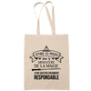 Sac Tote Bag Responsable ministère magie beige - Planetee