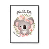 Affiche Alicia Bébé d'amour Koala - Planetee