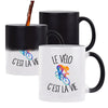 Mug magique Vélo c'est la vie Cyclisme | Tasse changement de couleur - Planetee