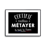 Affiche Métayer Homme Meilleur de France Métier - Planetee