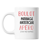 Mug Patinage Artistique C'est ma Routine Blanc - Planetee