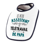 Bavoir bébé garçon Le Petit Assistant de Télétravail de Papa - Planetee