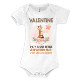 Body bébé Valentine Cou Monté Girafe - Planetee