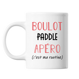 Mug Paddle C'est ma Routine Blanc - Planetee