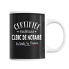 Mug Femme Clerc de Notaire Meilleure de France | Tasse Noire métier - Planetee