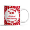 Tasse Noël Assistant Administratif homme Rouge - Planetee