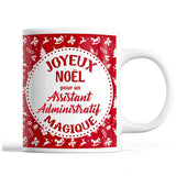 Tasse Noël Assistant Administratif homme Rouge - Planetee
