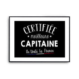 Affiche Capitaine Femme Métier Meilleure de France - Planetee