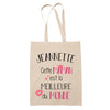 Tote Bag Jeannette Meilleure Maman - Planetee