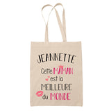 Tote Bag Jeannette Meilleure Maman - Planetee