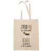 Sac Tote Bag beagle je peux pas beige - Planetee