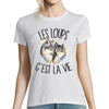 T-shirt femme loup c'est la vie - Planetee