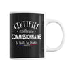 Mug Femme Commissionnaire Meilleure de France | Tasse Noire métier - Planetee