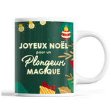 Tasse Noël Plongeur homme Vert - Planetee