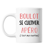 Mug Se Cultiver C'est ma Routine Blanc - Planetee