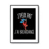 Affiche Breakdance j'peux pas Noir - Planetee