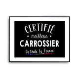 Affiche Carrossier Homme Meilleur de France Métier - Planetee