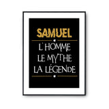 Affiche Samuel prénom mythe légende Jaune - Planetee