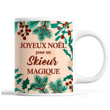 Tasse Noël Skieur homme Beige - Planetee
