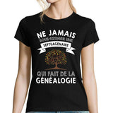T-shirt femme généalogie septuagénaire - Planetee