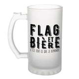 Chope de bière Flag et bière - Planetee