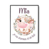 Affiche Mia Amour et Biberon de Lait Vache - Planetee