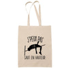 Sac Tote Bag J'peux pas Saut à la perche beige - Planetee