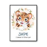 Affiche Jade Amour Pur Tigre - Planetee