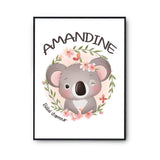 Affiche Amandine Bébé d'amour Koala - Planetee