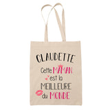 Tote Bag Claudette Meilleure Maman - Planetee