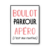 Affiche Parkour C'est ma Routine - Planetee