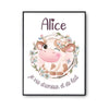 Affiche Alice Amour et Biberon de Lait Vache - Planetee