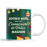 Tasse Noël Commissaire de Police femme Vert - Planetee